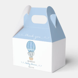 Caja Para Regalos Gracias Elephant Blue Baby Boy Shower