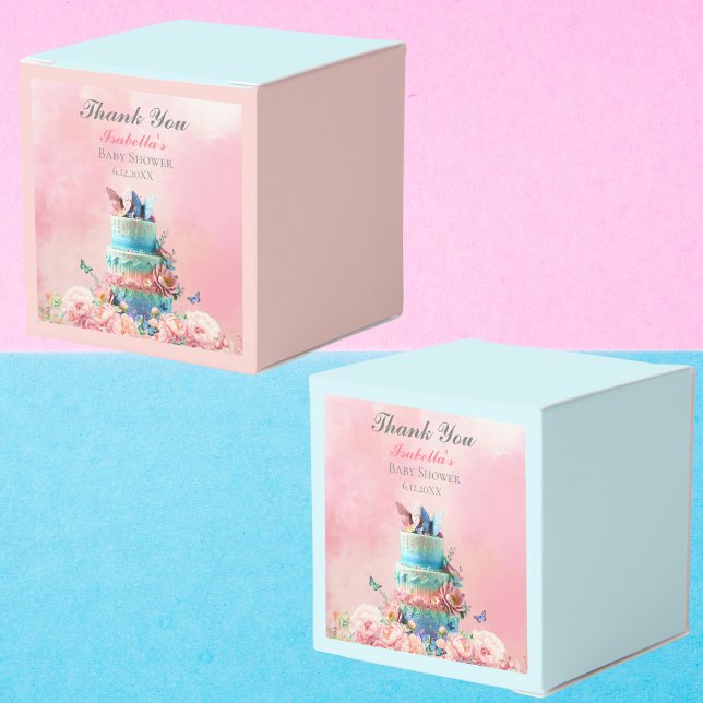 Caja Para Regalos Gracias, Hermosa Mariposas, Gemelos Baby Shower (Subido por el creador)