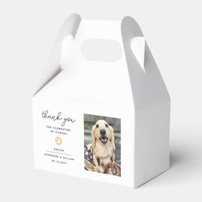 Caja Para Regalos Gracias Mascota Boda de fotos Imprimir (Front Side)