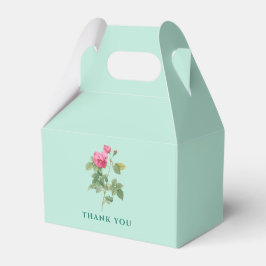 Caja Para Regalos Gracias Mint Green Floral