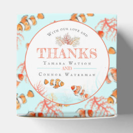 Caja Para Regalos Gracias personalizado de acuarela de peces tropica