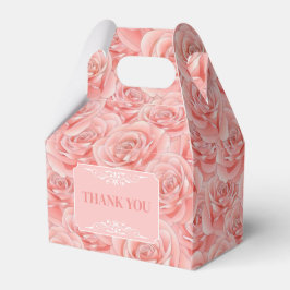 Caja Para Regalos Gracias por el Día de Aniversario Floral de Rosa