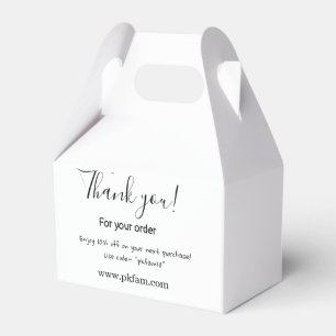 Caja Para Regalos Gracias por la compra detalle de negocio familiar 