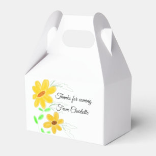 Caja Para Regalos gracias por venir añadir nombre texto girasol amar