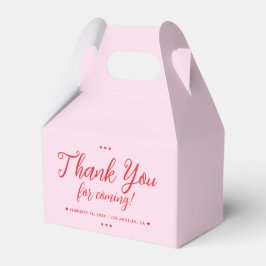 Caja Para Regalos Gracias por Venir Fiesta de Galentine's 