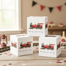Caja Para Regalos Gracias Por Venir Tren Rojo