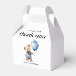 Caja Para Regalos Gracias Teddy Bear Boy Baby Shower
