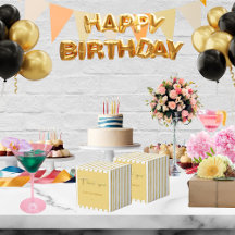 Gracias texto dorado y franjas 50 cumpleaños