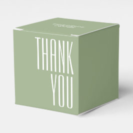 Caja Para Regalos Gracias Typography Sage Green White