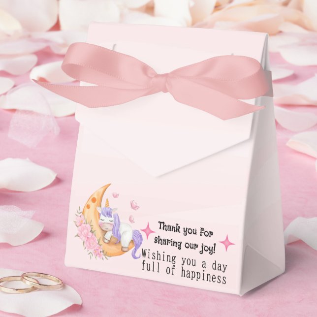 Caja Para Regalos Gracias unicorn Favor Box (Boda)