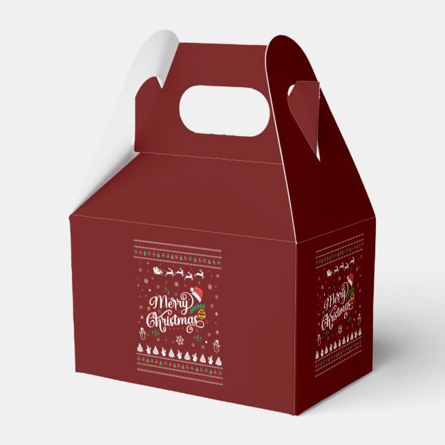 Caja Para Regalos Graciosa Feliz Navidad (Reverso)