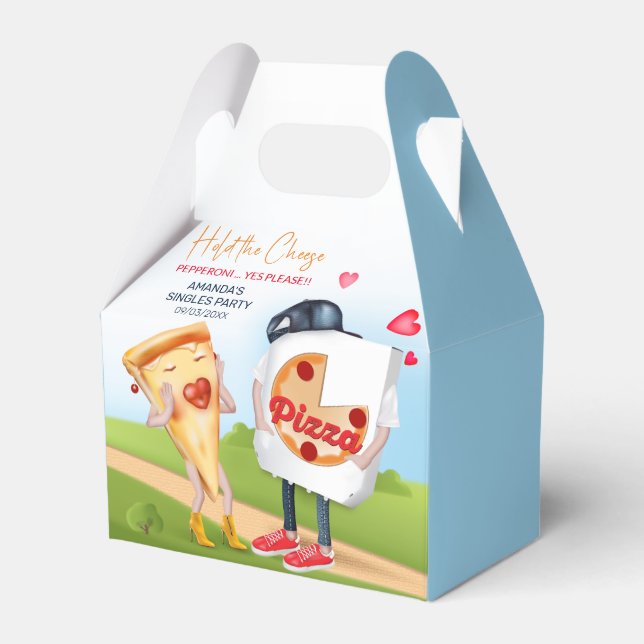 Caja Para Regalos Gracioso amor a la pizza (Front Side)