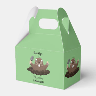 Caja Para Regalos Gracioso gopher digging personalizado ilustracion