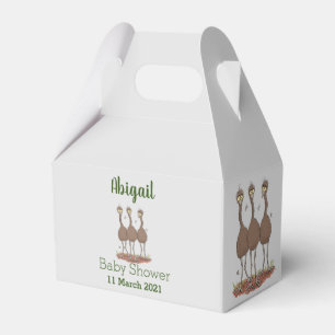 Caja Para Regalos Gracioso ilustracion del trío de emu australiano p