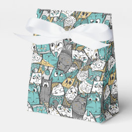 Caja Para Regalos Graciosos Gatos Jugadores
