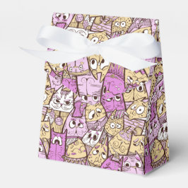 Caja Para Regalos Graciosos Gatos Jugadores
