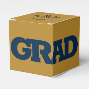 Caja Para Regalos GRAD en negrita Fiesta de graduación de la Marin