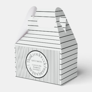 Caja Para Regalos Gradiente de tipografía audaz y franja negra elega