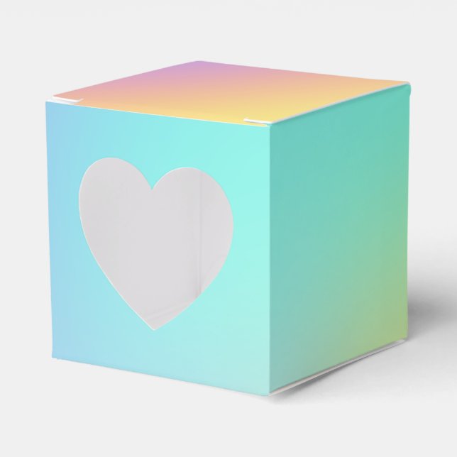 Caja Para Regalos Gradiente Pastel de forma libre (Anverso)