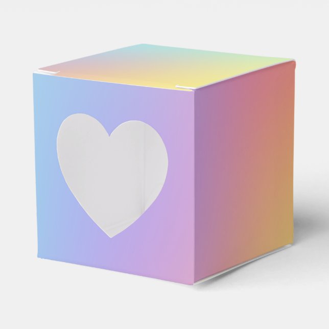 Caja Para Regalos Gradiente Pastel de forma libre (Anverso)
