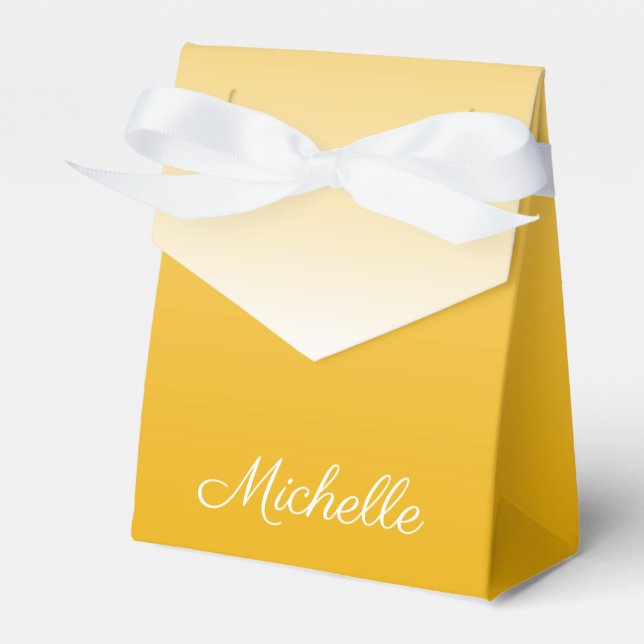 Caja Para Regalos Gradiente personalizado amarillo oscuro (Front Side)