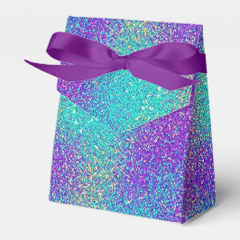 Caja Para Regalos Gradiente Purpurina de parquear turquesa de color 