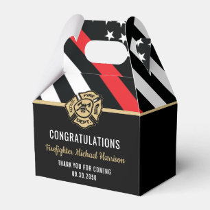 Caja Para Regalos Graduación de Bandera Roja de la Academia de Bombe