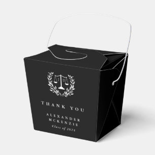 Caja Para Regalos Graduación de Black JD Law Scales+Laurel