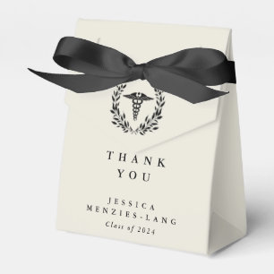 Caja Para Regalos Graduación de Cream Caduceus+Laurel Wreath