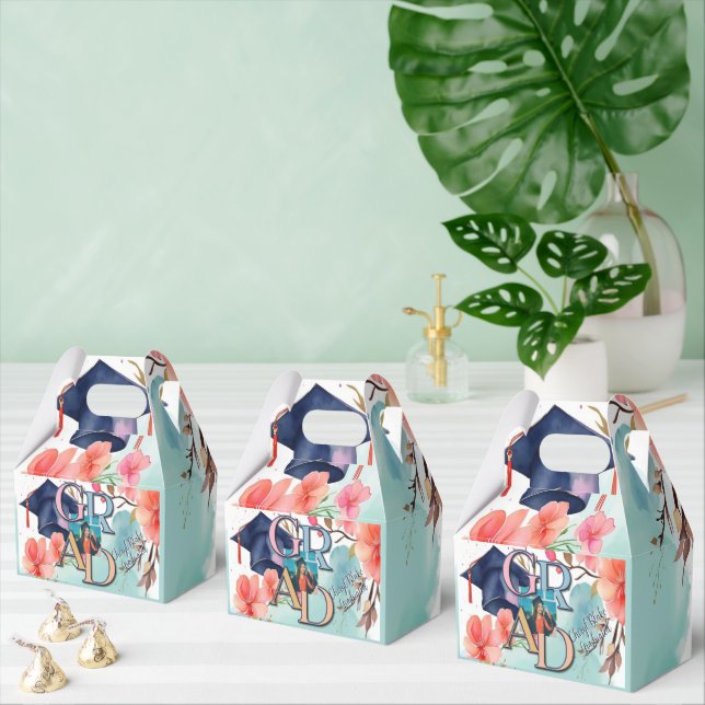 Caja Para Regalos Graduación de imágenes en color agua (Múltiple)