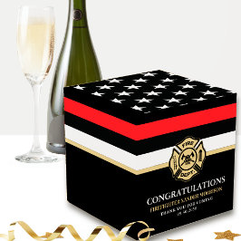 Caja Para Regalos Graduación de la Academia de Bomberos Bandera de L