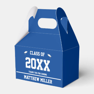 Caja Para Regalos Graduación en blanco azul profundo gracias por ven
