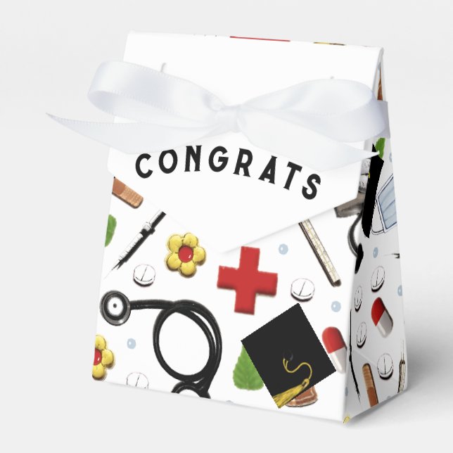 Caja Para Regalos Graduación en la escuela de enfermería (Front Side)