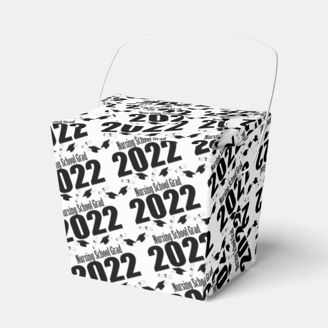 Caja Para Regalos Graduación en la escuela de enfermería 2022 (negro (Front Side)