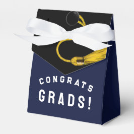 Caja Para Regalos Graduación Felicitaciones Navy Blue Favor Box