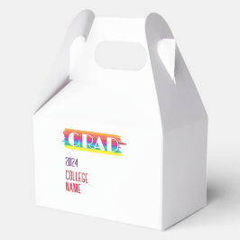 Caja Para Regalos Graduado de arcoíris simple minimalista