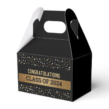 Graduado de confeti de oro negro de 2024