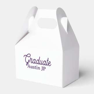 Caja Para Regalos Graduation name purple simple minimal stylish call