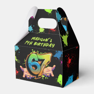 Caja Para Regalos Graffiti Six Seven Birthday Favor Box