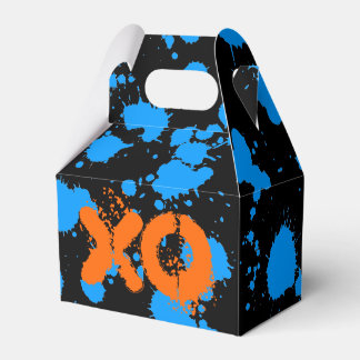 Caja Para Regalos Graffiti XO Art Black and Blue 90s Splatter Paint