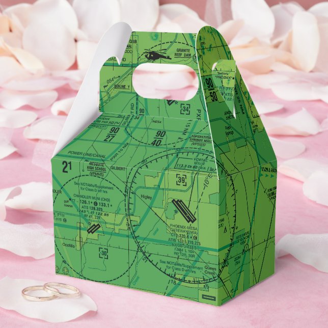 Caja Para Regalos Gráfico de aviación (Boda)