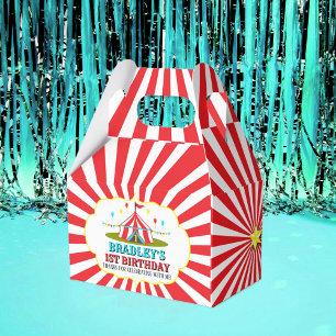 Caja Para Regalos Gran carnaval de Circo Superior Primer Cumpleaños