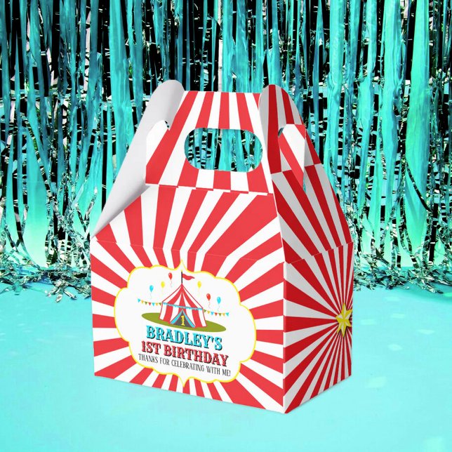 Caja Para Regalos Gran carnaval de Circo Superior Primer Cumpleaños (Subido por el creador)