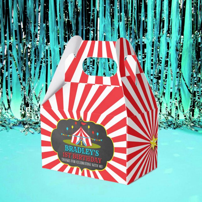 Caja Para Regalos Gran carnaval de Circo Superior Primer cumpleaños (Subido por el creador)