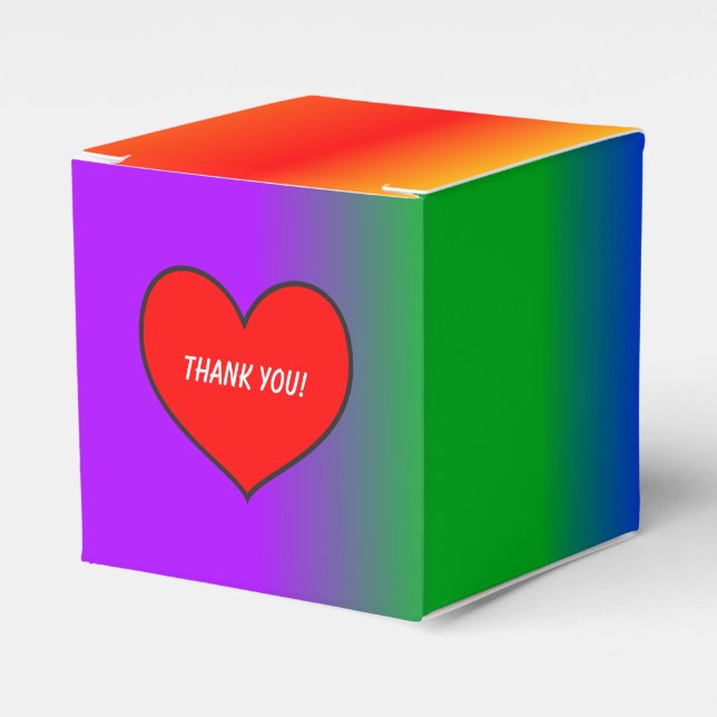 Caja Para Regalos Gran corazón rojo (Costado Anverso)