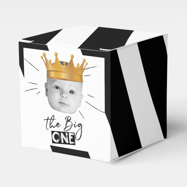 Caja Para Regalos Gran foto moderna blanco negro (Costado Anverso)
