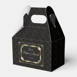 Caja Para Regalos Gran Gatsby de oro romántico Boda Art Deco de los 