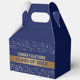 Caja Para Regalos Gran Personalizado Clase Real de Graduado Azul Año