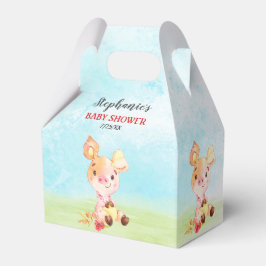 Caja Para Regalos Granja Baby Shower de color de agua