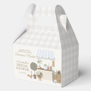 Caja Para Regalos Granja de Mercado de Agricultores Azules Desayuno